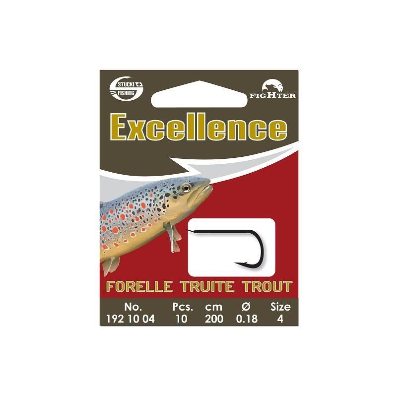 Excellence Forelle Haken montiert, 10er Pack Stucki Fishing
