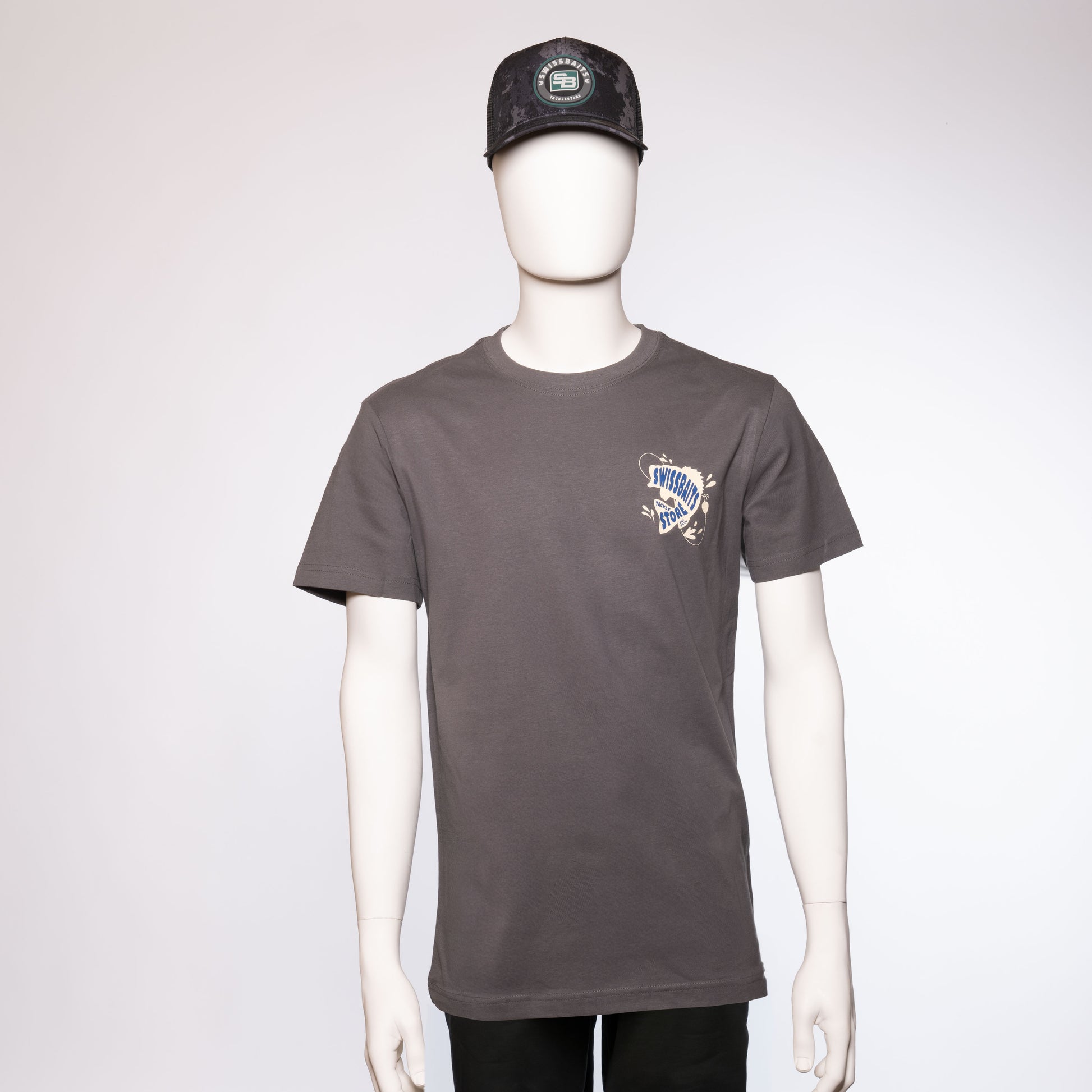 Kurzarm T-Shirt Swissbaits Grey Swissbaits.ch