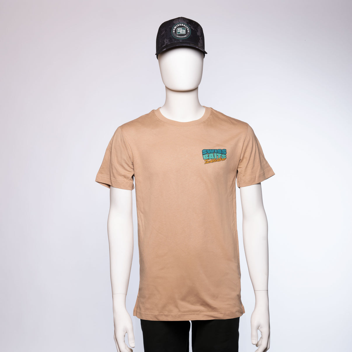 Kurzarm T-Shirt Swissbaits Beige Swissbaits.ch