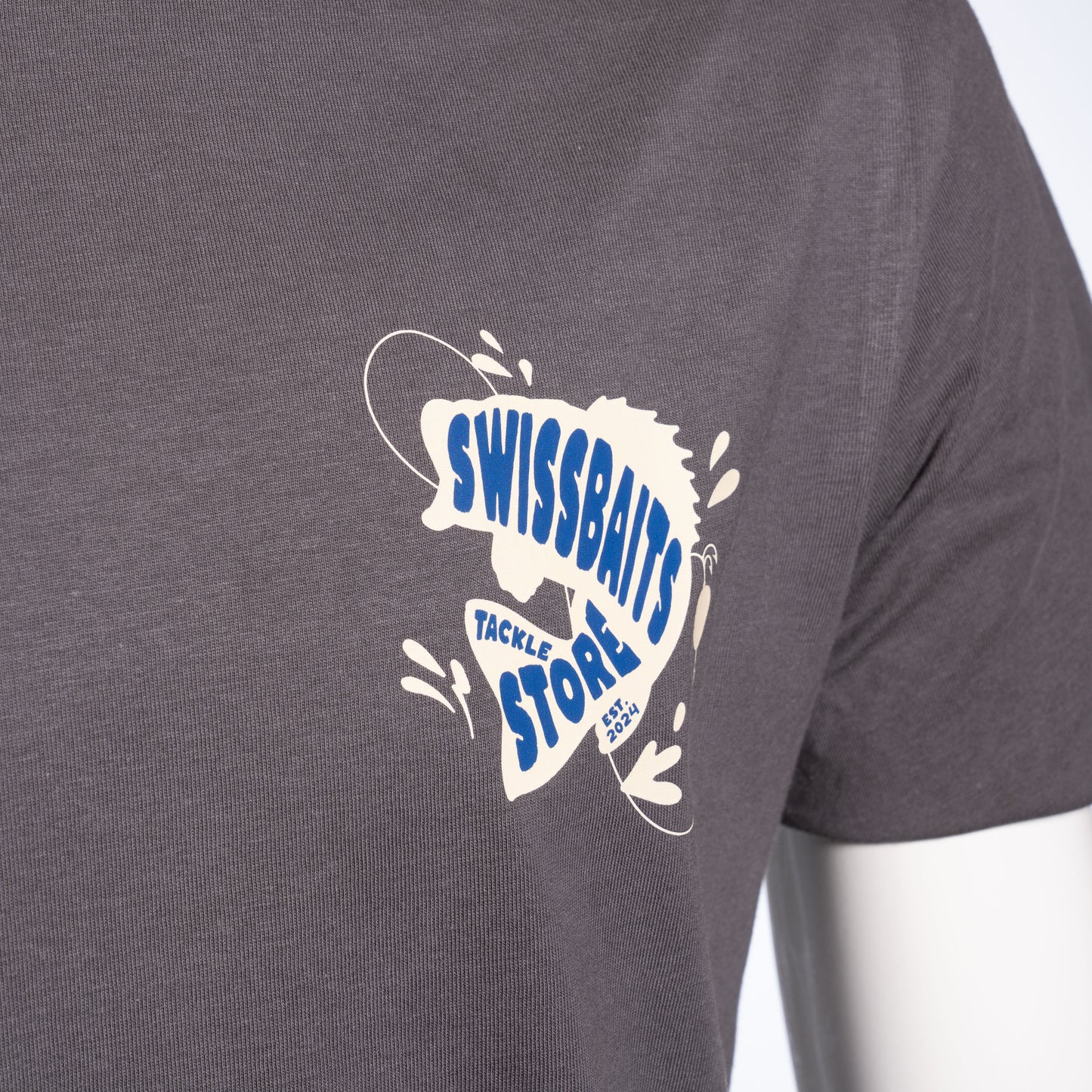 Kurzarm T-Shirt Swissbaits Grey Swissbaits.ch