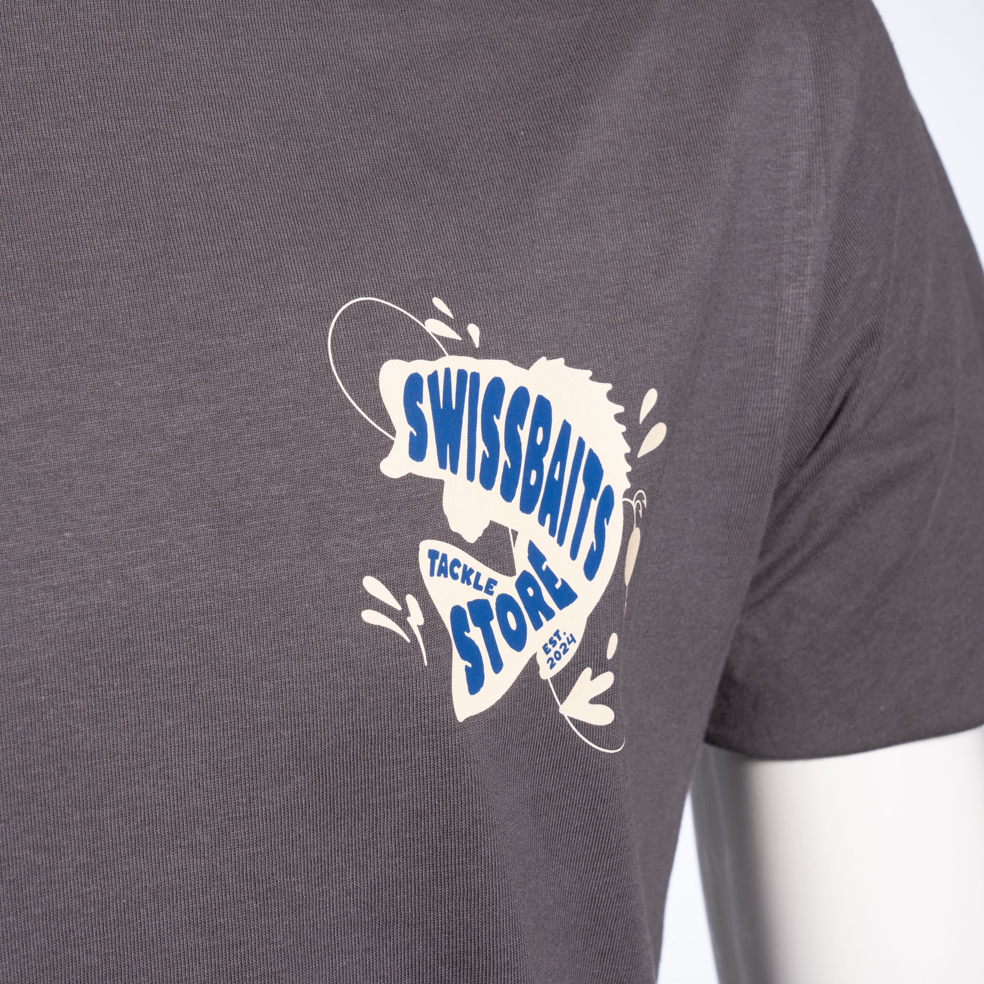 Kurzarm T-Shirt Swissbaits Grey Swissbaits.ch