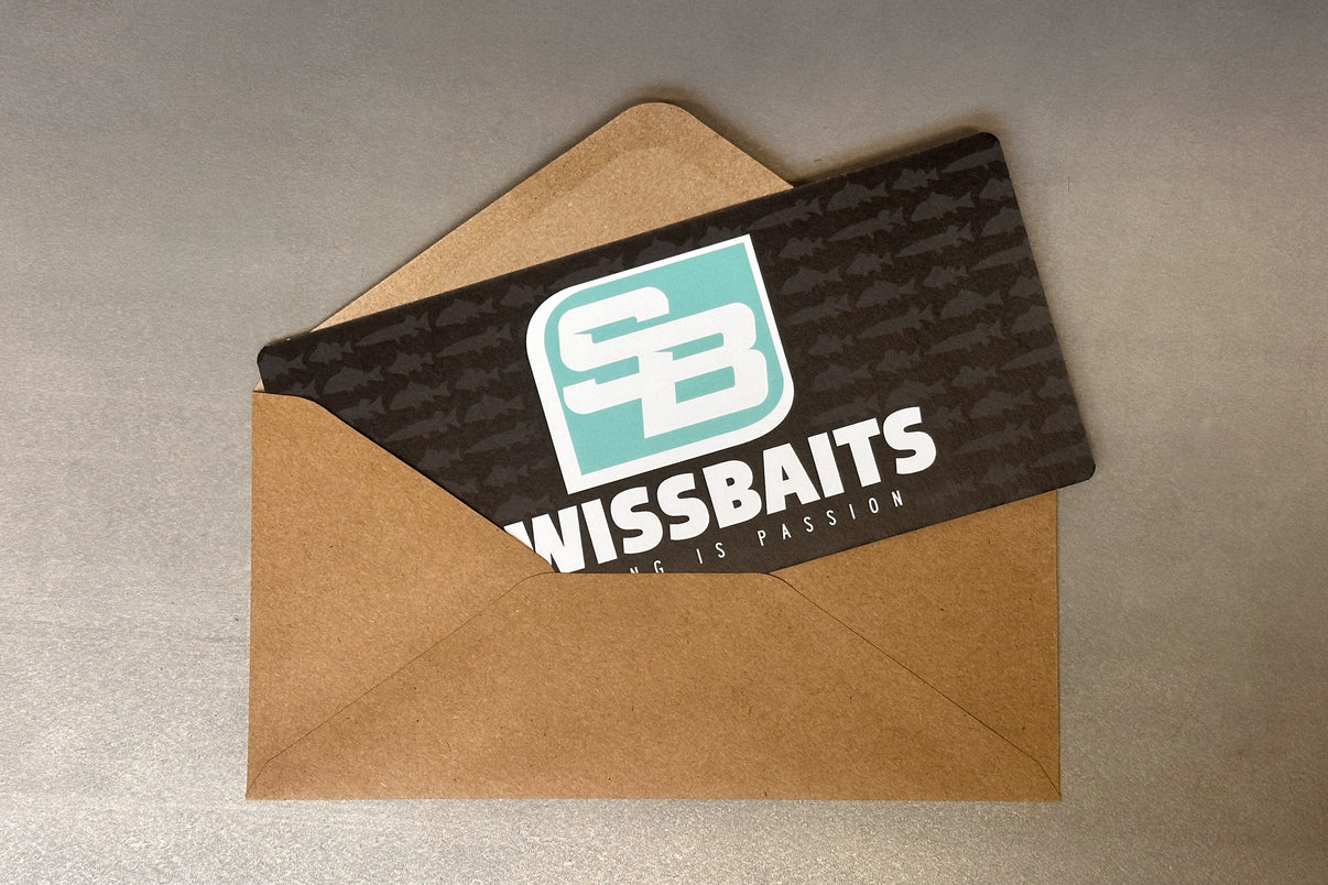 Geschenkgutschein mit Versand  Swissbaits.ch   