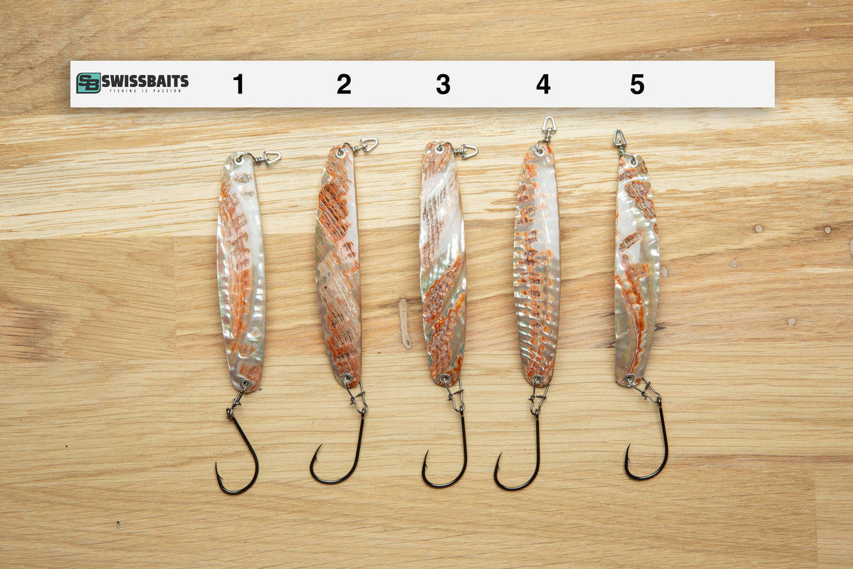 Goldfisch Premium Perlmutt-Spange 10cm  Perlmuttspangen.ch   