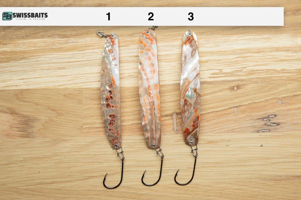 Goldfisch Premium Perlmutt-Spange 12cm  Perlmuttspangen.ch   