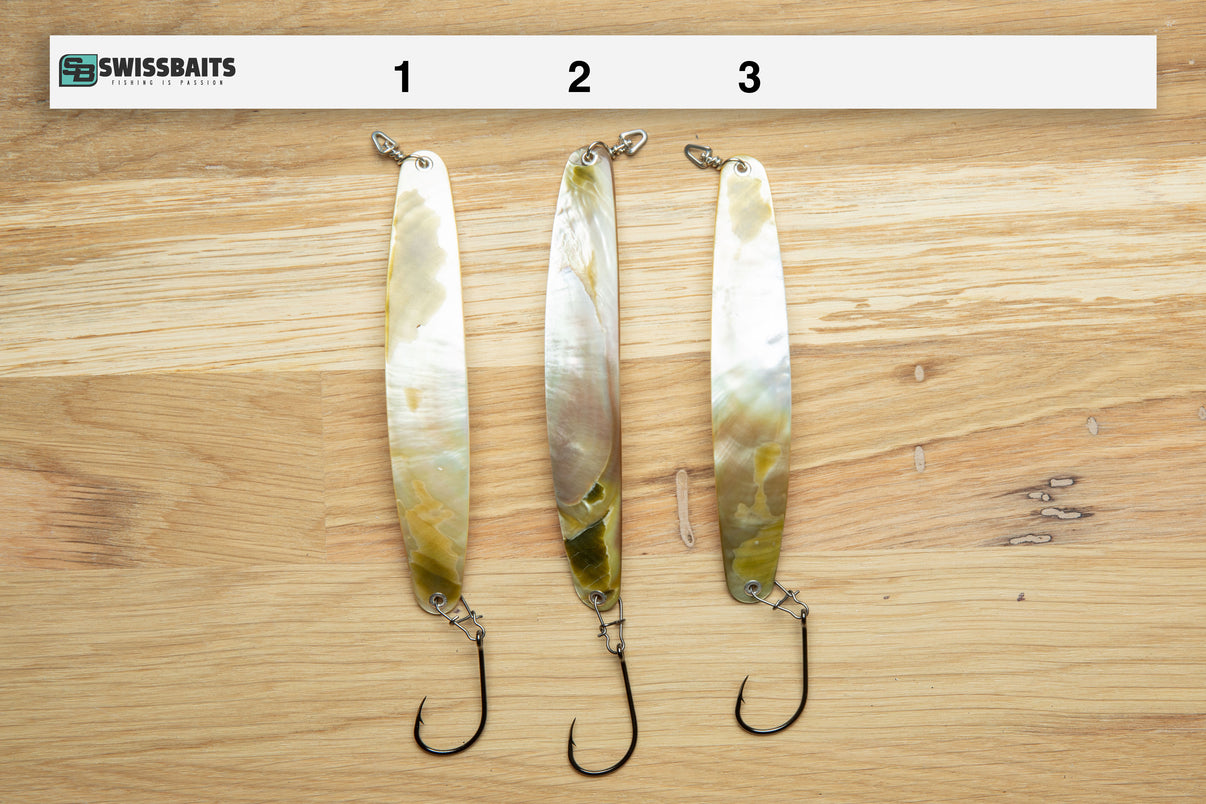 Jade Premium Perlmutt-Spange 12cm  Perlmuttspangen.ch   