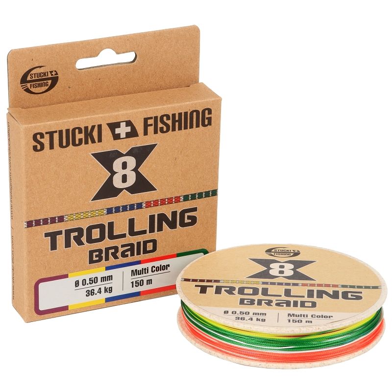 S-Braid X8 Trolling Line Multicolor Angelschnur Stucki Fishing   