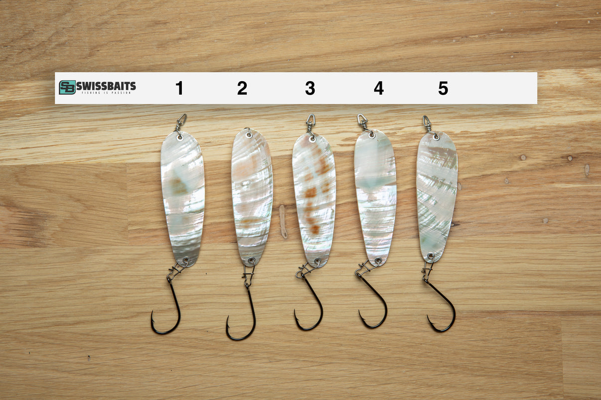 Rainbow Premium Perlmutt-Tropfen 8cm  Perlmuttspangen.ch   