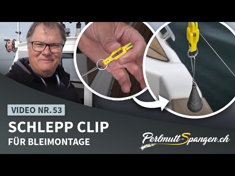Schlepp Clip rot mit Pin, für Birnbleimontage PerlTec
