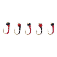 Hegene 5 Nymphen 525635 Rot/Schwarz  Stucki Fishing   